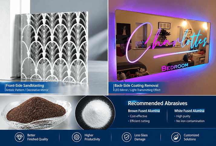 Sandblasting Mirrors